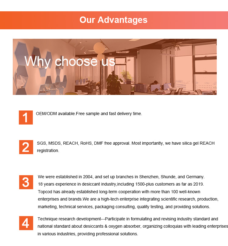 Desecantes de gel de s&iacute;lice